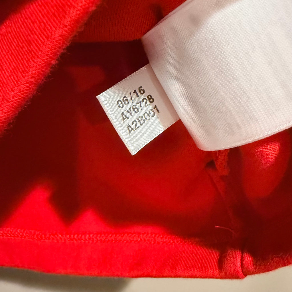 adidas Red  Trefoil Short Sleeve Tee