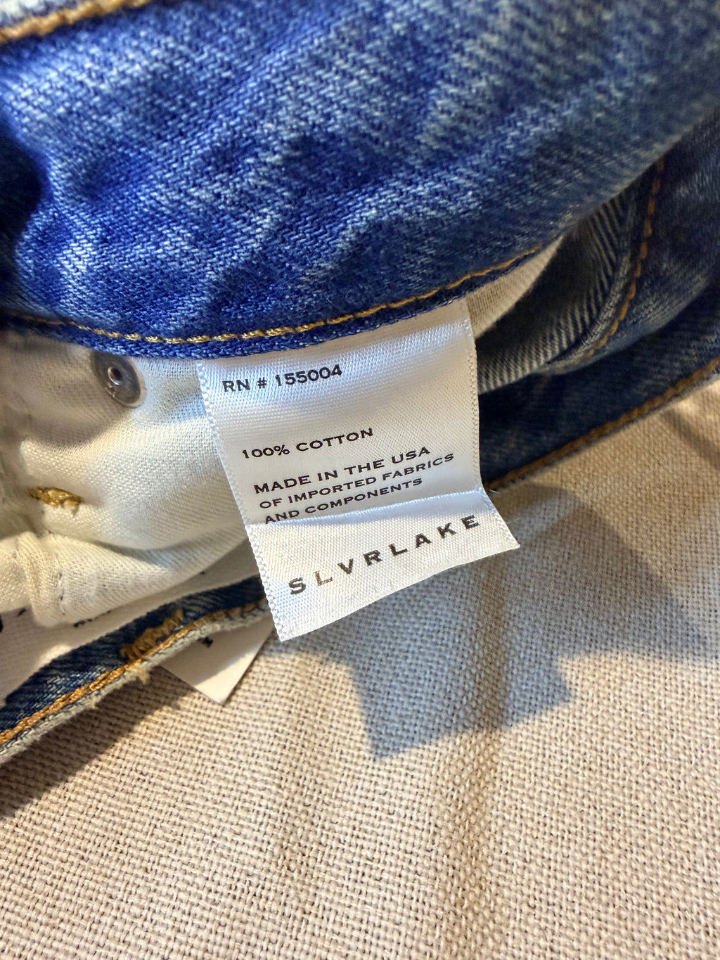 SLVRLAKE Women's Straight-Leg Blue Denim Jeans