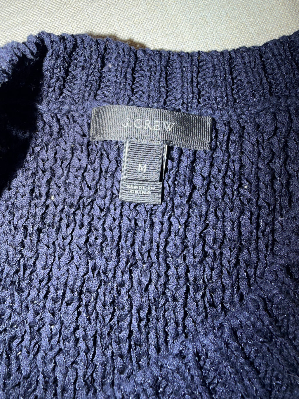 J. Crew Navy Ribbed Halter Tank