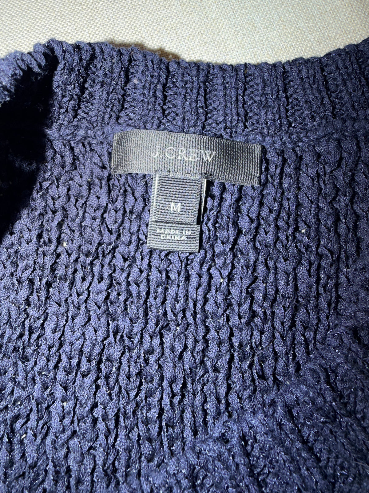 J. Crew Navy Ribbed Halter Tank