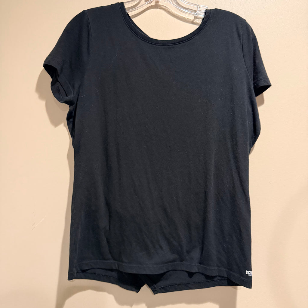 Victoria's Secret Black Short Sleeve Crewneck Tee