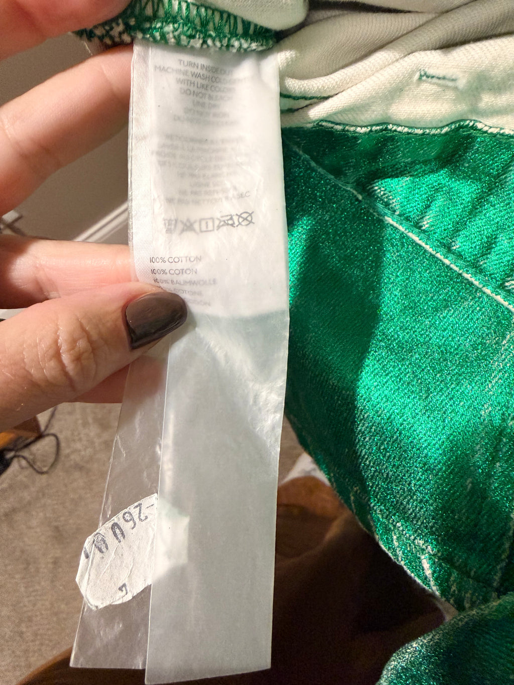 Free People Sample Barrel Jeans Green Wide Leg Size 29 Rare