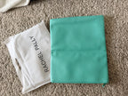 Rachel Pally Peach Floral Fold-Over Clutch with Teal Accents