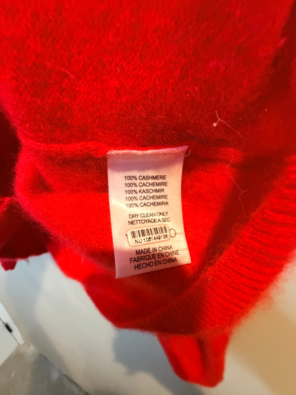 Cashmere Red Button-Front Cardigan Sweater