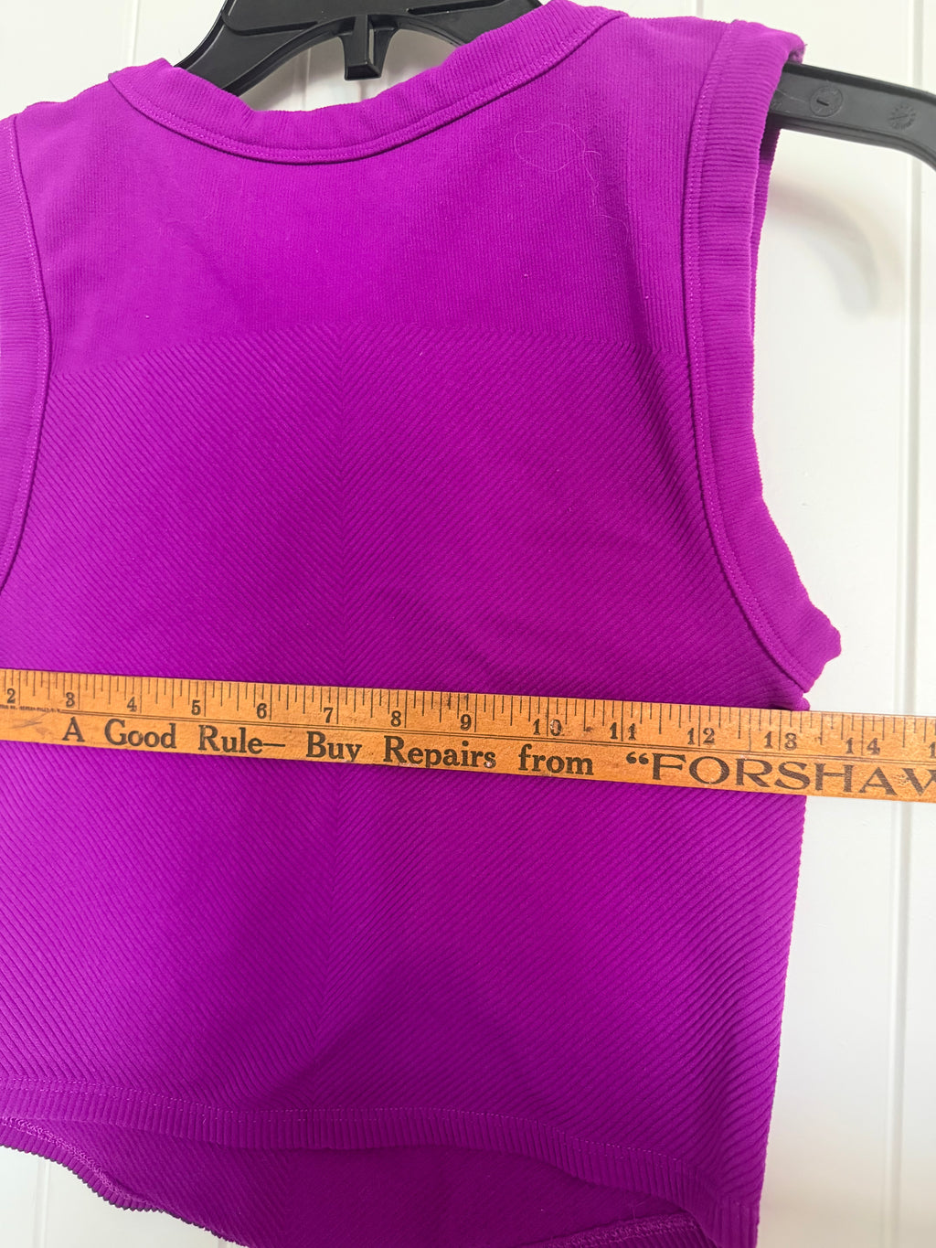Free People FP Movement Purple Seamless Crop Tank Top M/L Ribbed Activewear