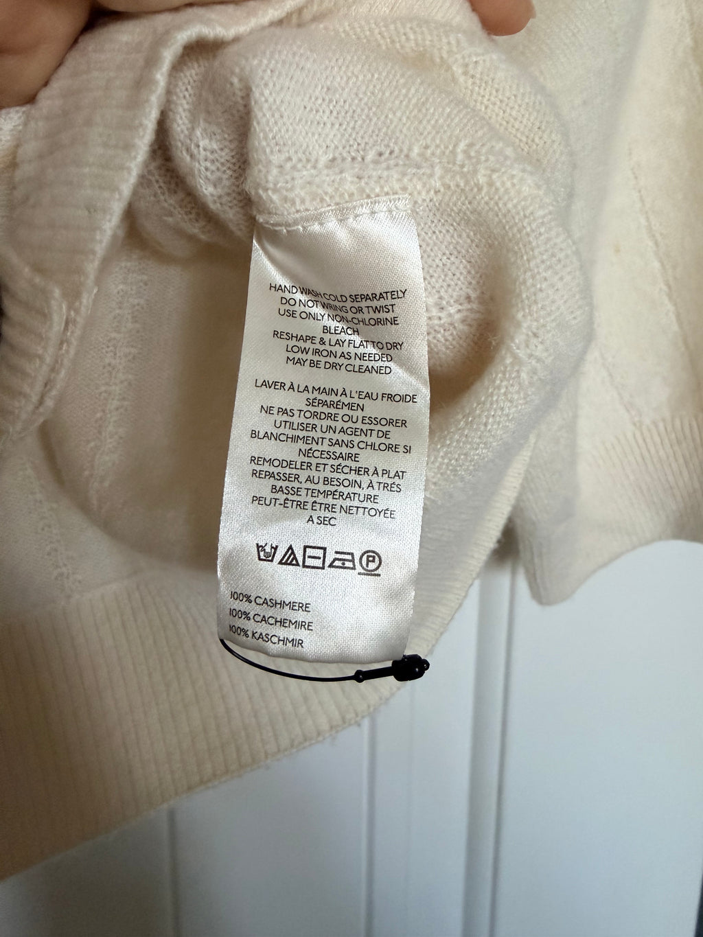 Free People Cashmere Cream Short Sleeve Cardigan Button S/M