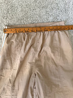 NWT Fisoew Khaki Parachute Cargo Pants Side Tie Wide Leg Size L