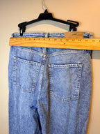 &Denim Straight-Leg Jeans with Subtle Distressing