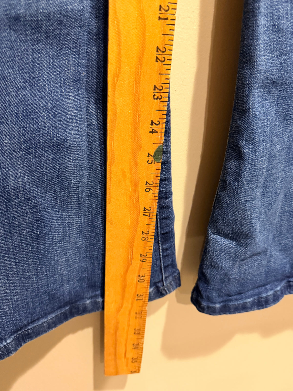 We The Free Free People 31 High Rise Flare Jeans Seamed Dark Wash