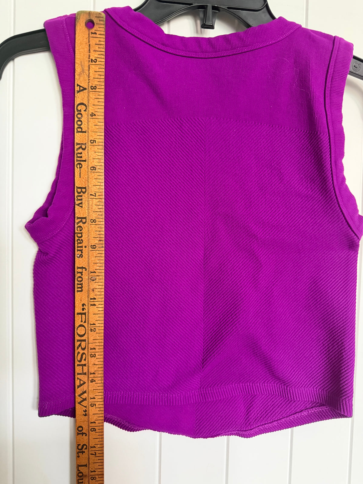 Free People FP Movement Purple Seamless Crop Tank Top M/L Ribbed Activewear