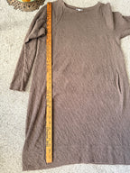 Pure Jill J.Jill brown textured cotton midi dress size M length measurement