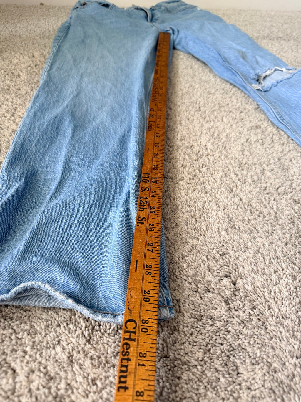 Abercrombie Curve Love jeans care and fabric label