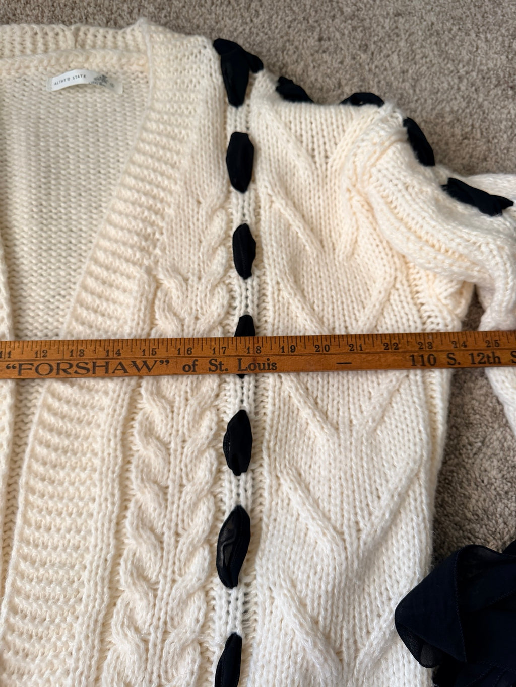 Altar'd State cream cardigan additional measurement