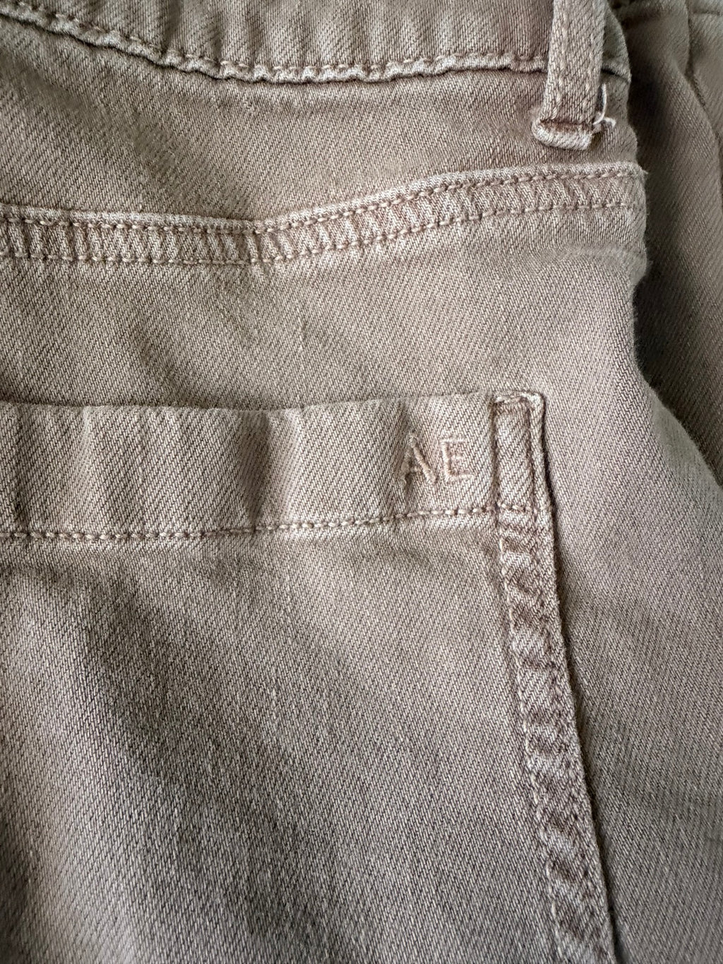 American Eagle brown utility pants back logo detail