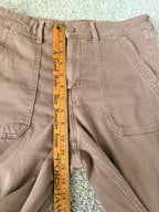 American Eagle brown utility pants rise measurement