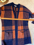 American Eagle plaid cardigan pit to pit measurement