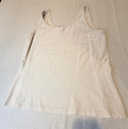 Eileen Fisher beige cream scoop neck tank top size XS front