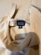 Eileen Fisher beige cream scoop neck tank top size XS brand label
