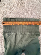 Free People Movement olive green seamless bra and leggings set
