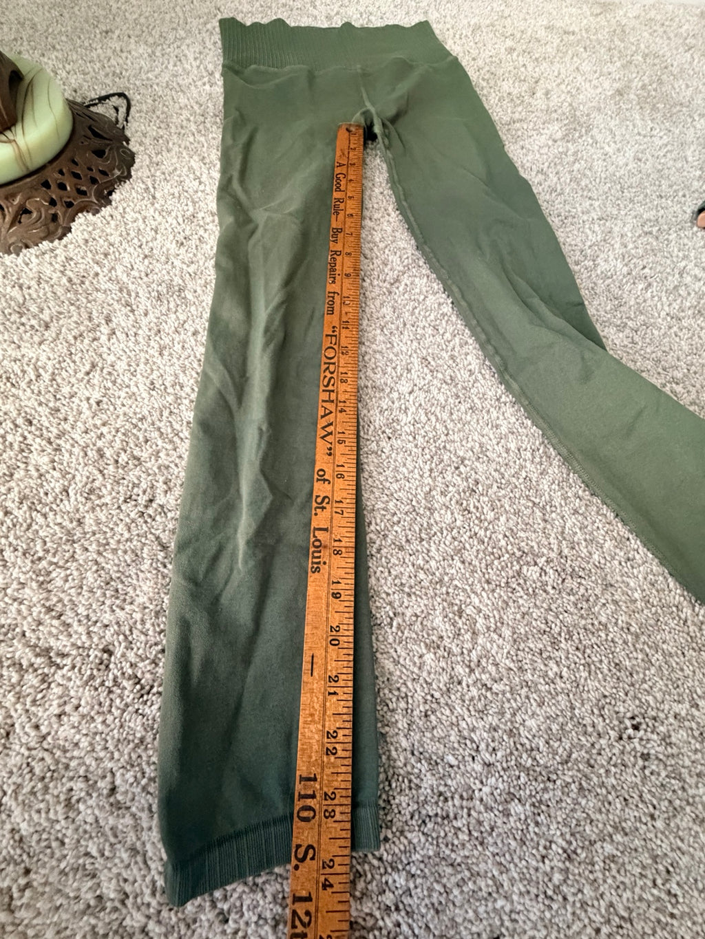 Free People Movement olive green seamless bra and leggings set