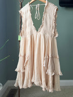 Free People blush pink boho maxi dress size M back