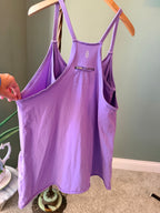 Free People Movement purple Hot Shot mini dress romper back