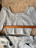 Future Collective blue cable knit set additional detail