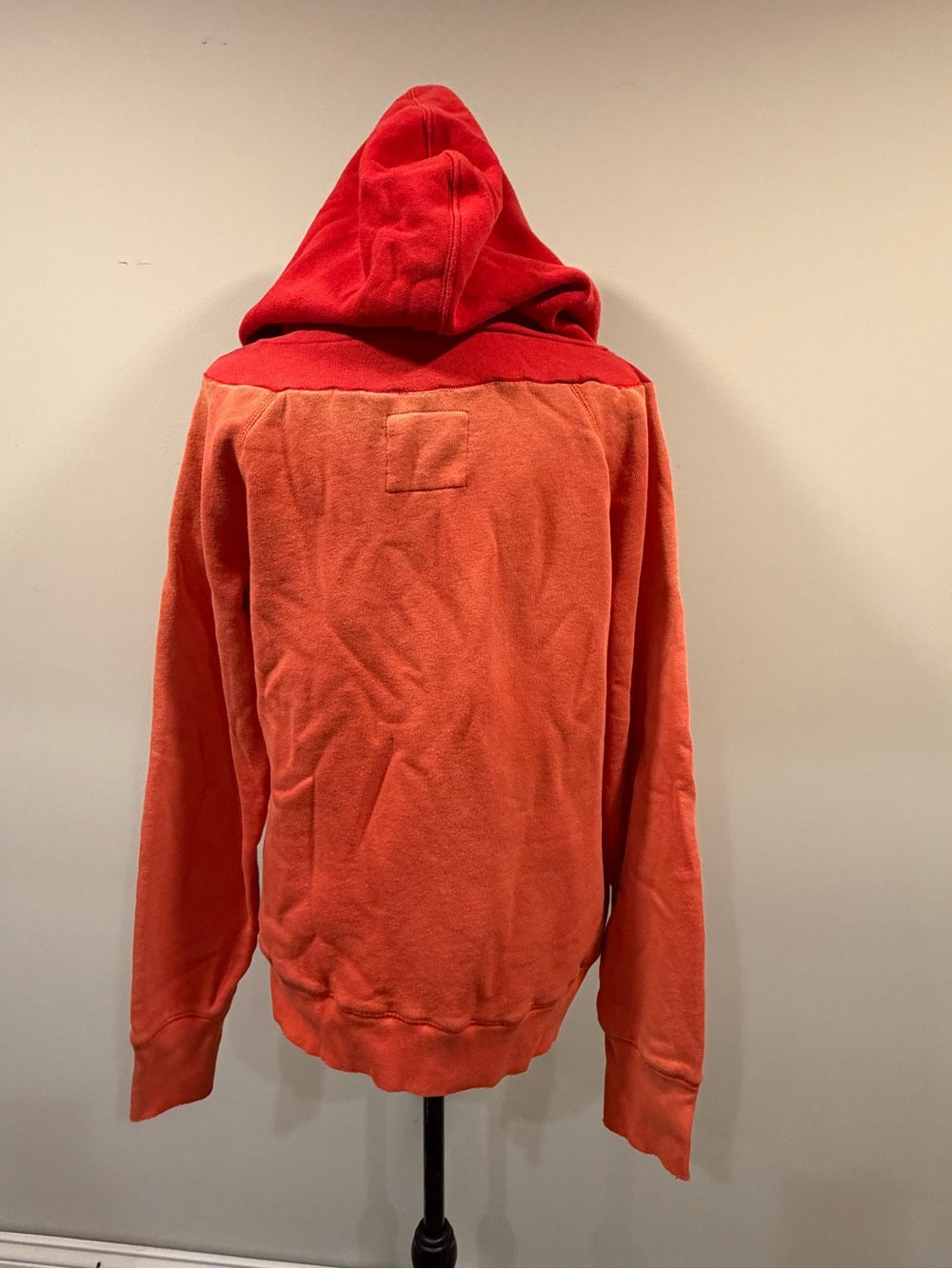 We The Free Free People Faded Orange Eagle Graphic Zip Hoodie Womens L GT-0211