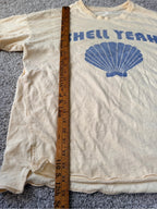 GT-0116 Aerie Shell Yeah Oversized Graphic Tee M Yellow Seashell Beach