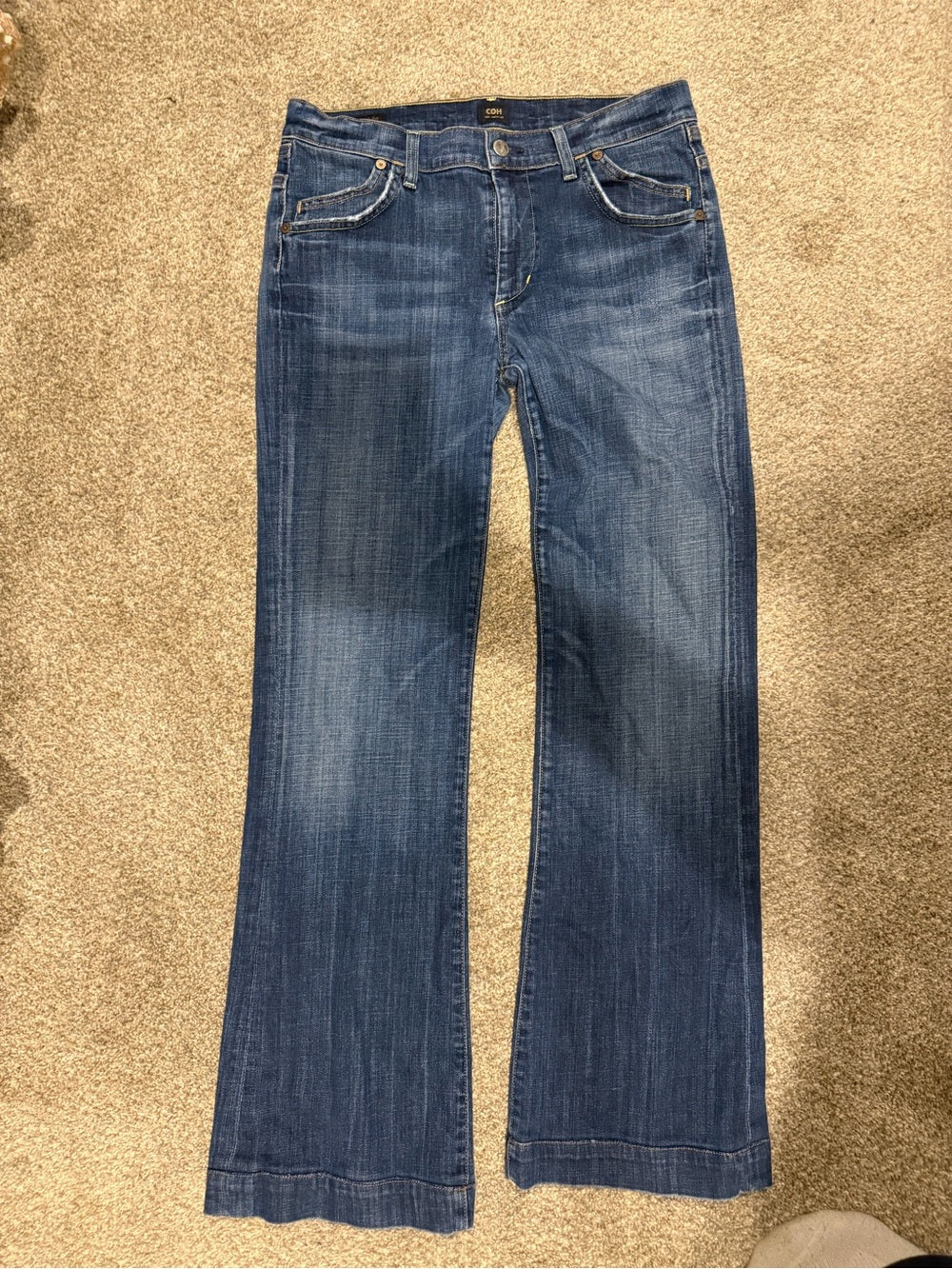 Citizens of Humanity Ingrid High Rise Wide Leg Jeans Size 30 Blue Denim