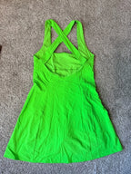 Outdoor Voices Neon Green Crossback Active Tank Dress