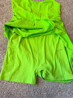 Outdoor Voices Neon Green Crossback Active Tank Dress