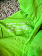 Outdoor Voices Neon Green Crossback Active Tank Dress