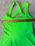 Outdoor Voices Neon Green Crossback Active Tank Dress