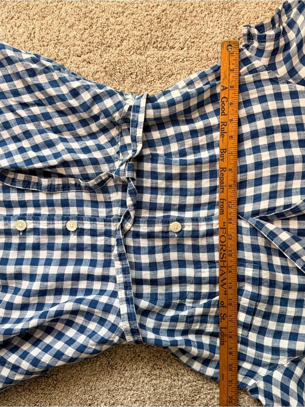 GT-0128 Polo Ralph Lauren 100% Linen Gingham Maxi Shirt Dress 14 Belted