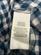 GT-0128 Polo Ralph Lauren 100% Linen Gingham Maxi Shirt Dress 14 Belted