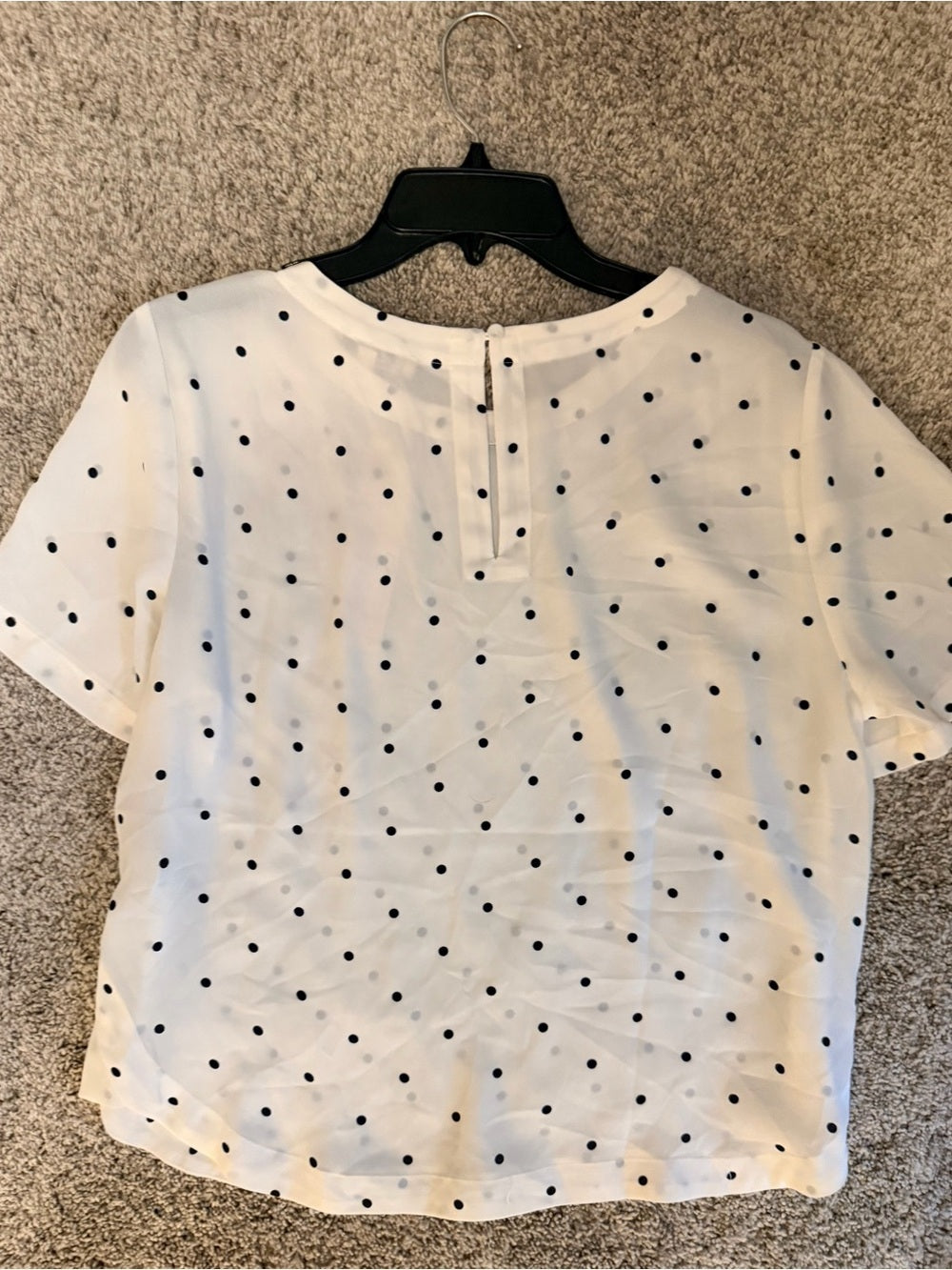 GT-69 Polka Dot Short Sleeve Blouse in White by Lee Soleil