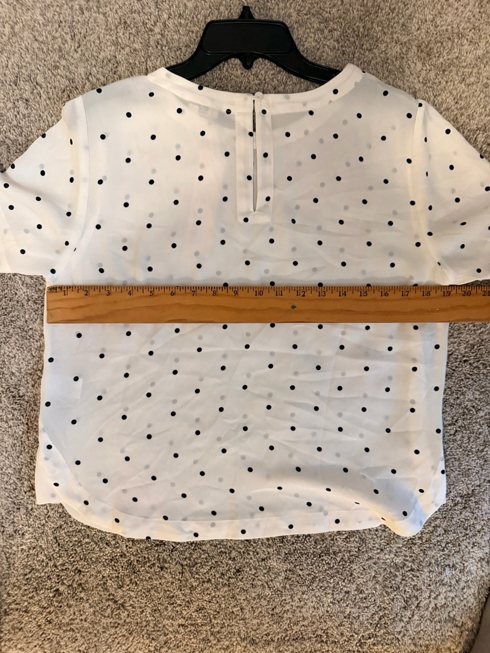 GT-69 Polka Dot Short Sleeve Blouse in White by Lee Soleil