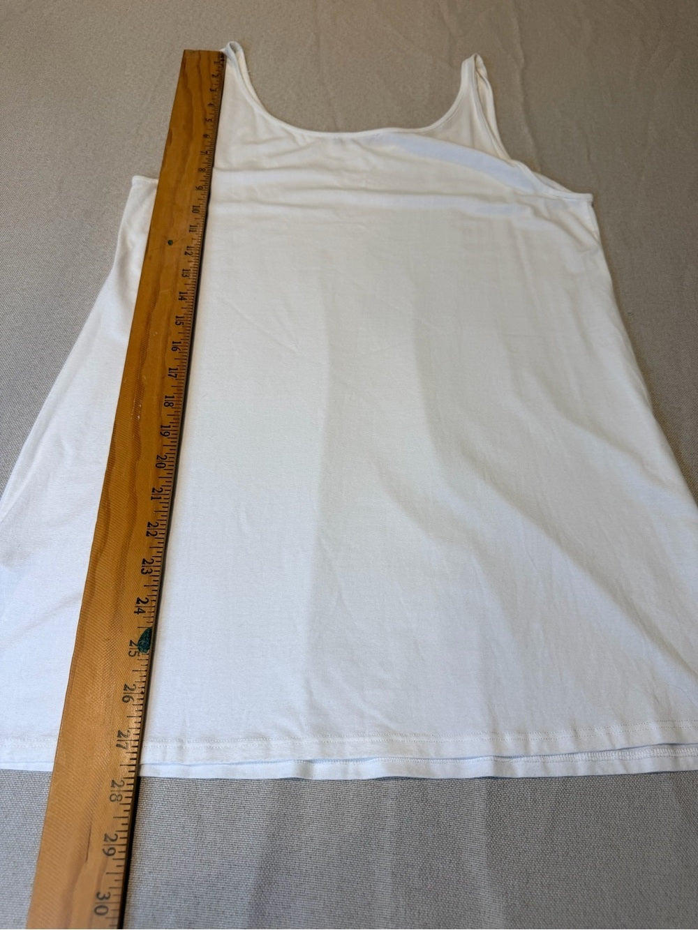 GT-4 Eileen Fisher Cream Scoop Neck Tank Top XS Minimalist Layering
