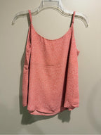 GT-75 Blu Pepper Coral Pink Polka Dot Cami Adjustable Strap Flowy Tank Top NWT