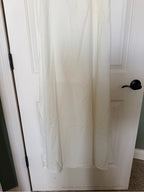 SHEIN White Strapless Pleated Bodice Maxi Dress