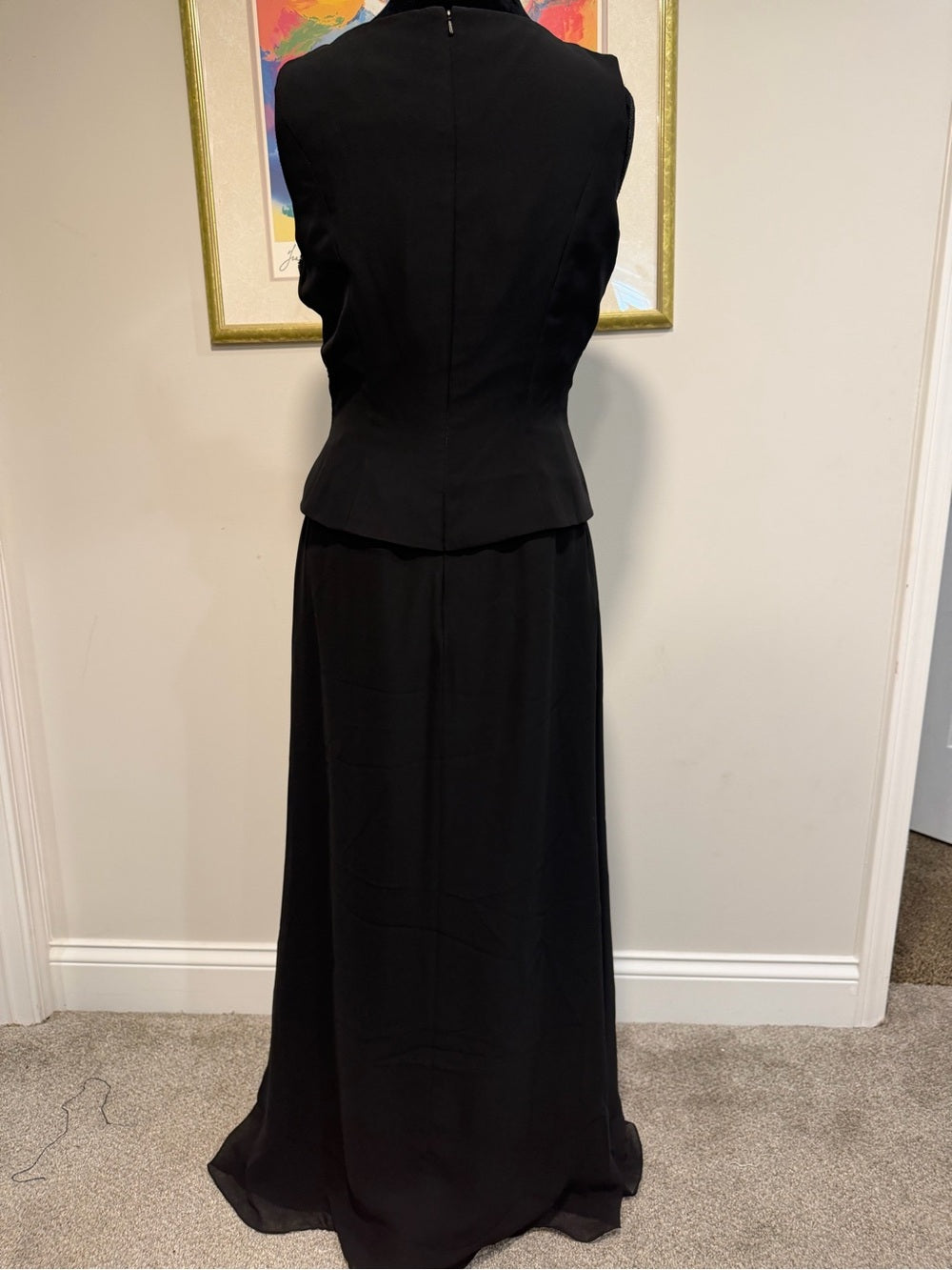 Jade by Jasmine Black Beaded Evening Gown Formal Dress
