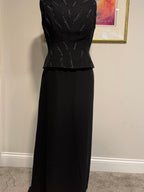 Jade by Jasmine Black Beaded Evening Gown Formal Dress