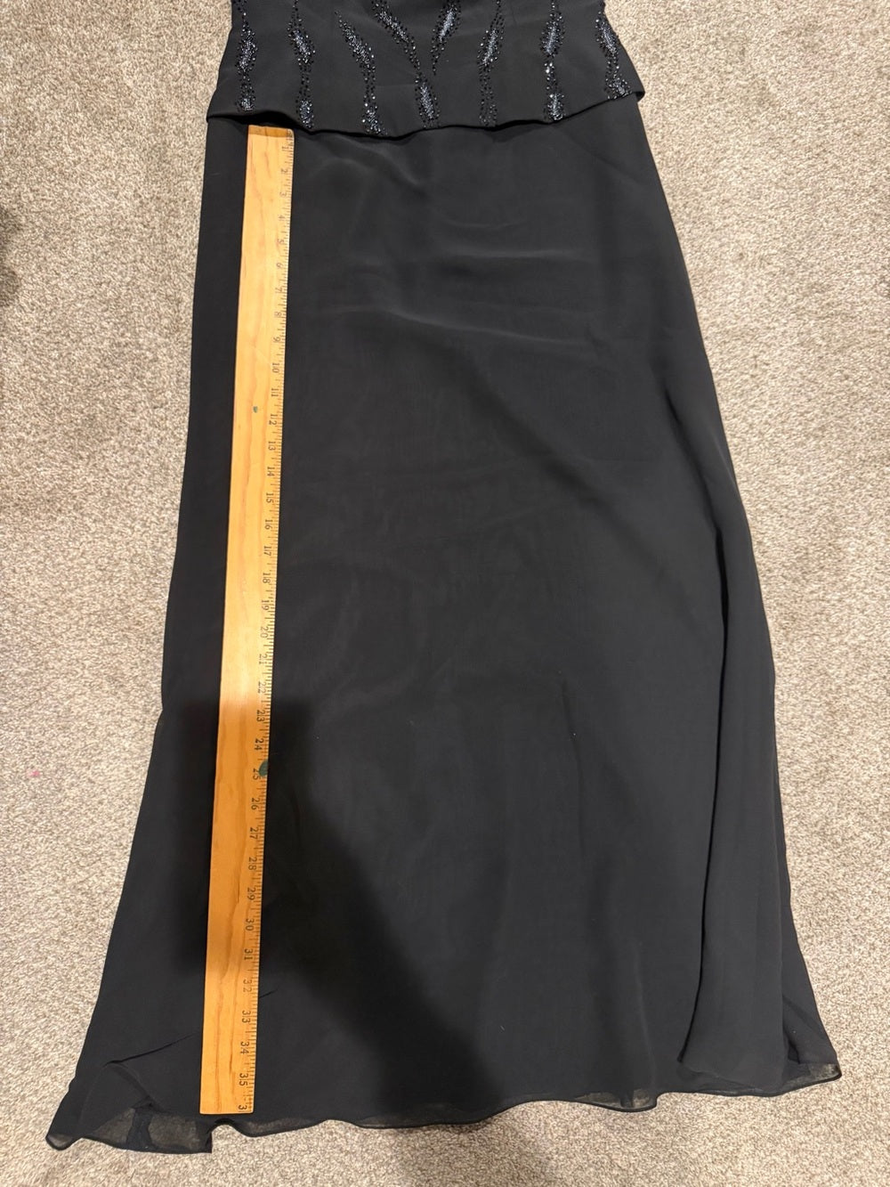 Jade by Jasmine Black Beaded Evening Gown Formal Dress