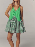 GT-0002 Daily Practice Spring Fling Racerback Babydoll Mini Dress M
