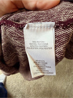 GT-0090 Maison Tara Plum Knit Top with Cream & Plum Patterned Skirt