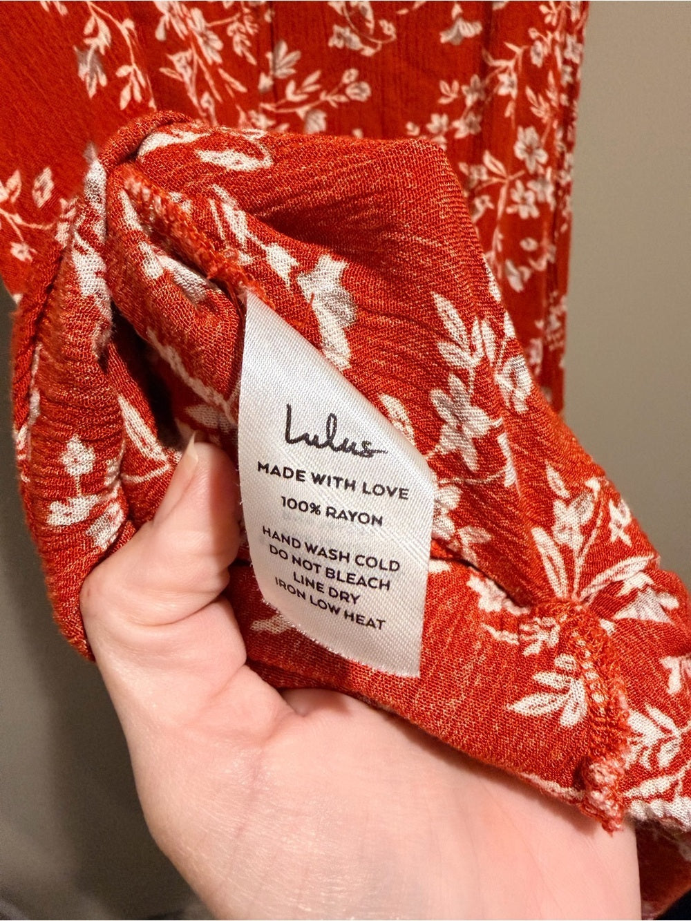GT-0001 Lulus Red White Floral Ruffle Strap Midi Dress Cottagecore Size M