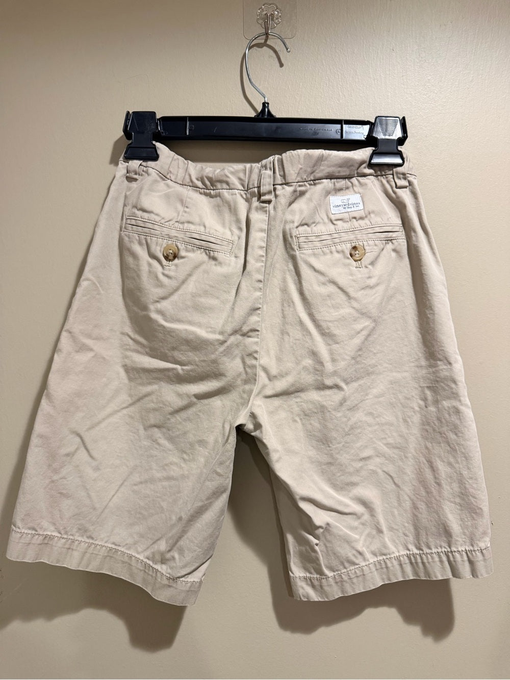 GT-0003 Vineyard Vines Boys Size 14 Khaki Chino Shorts Beige Preppy Classic