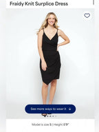 GT-0191 NWT 41 Hawthorn Black Draped Asymmetrical Dress Size XL