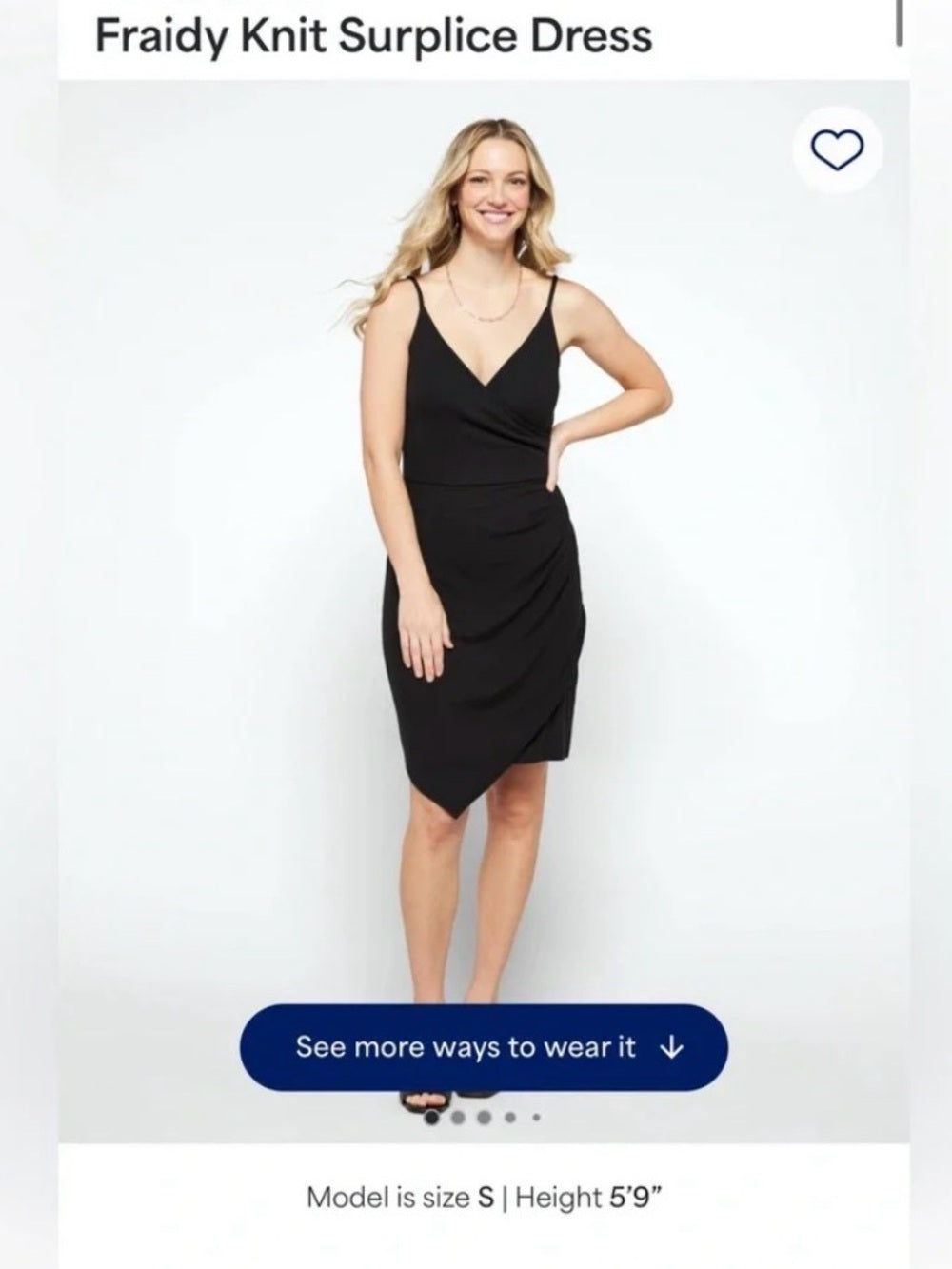 GT-0191 NWT 41 Hawthorn Black Draped Asymmetrical Dress Size XL